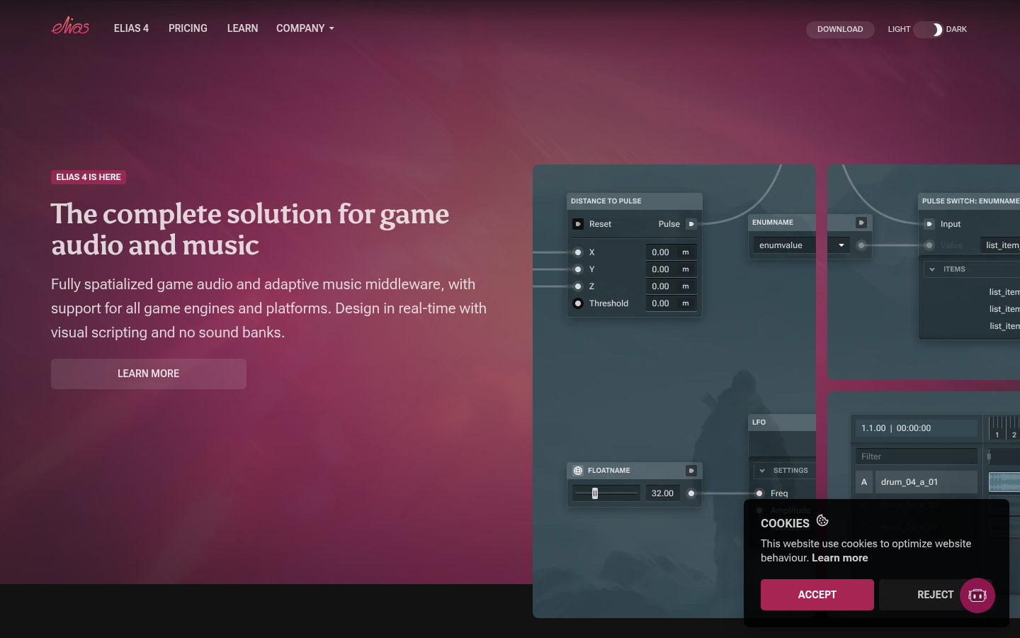 Homepage of the website, as captured