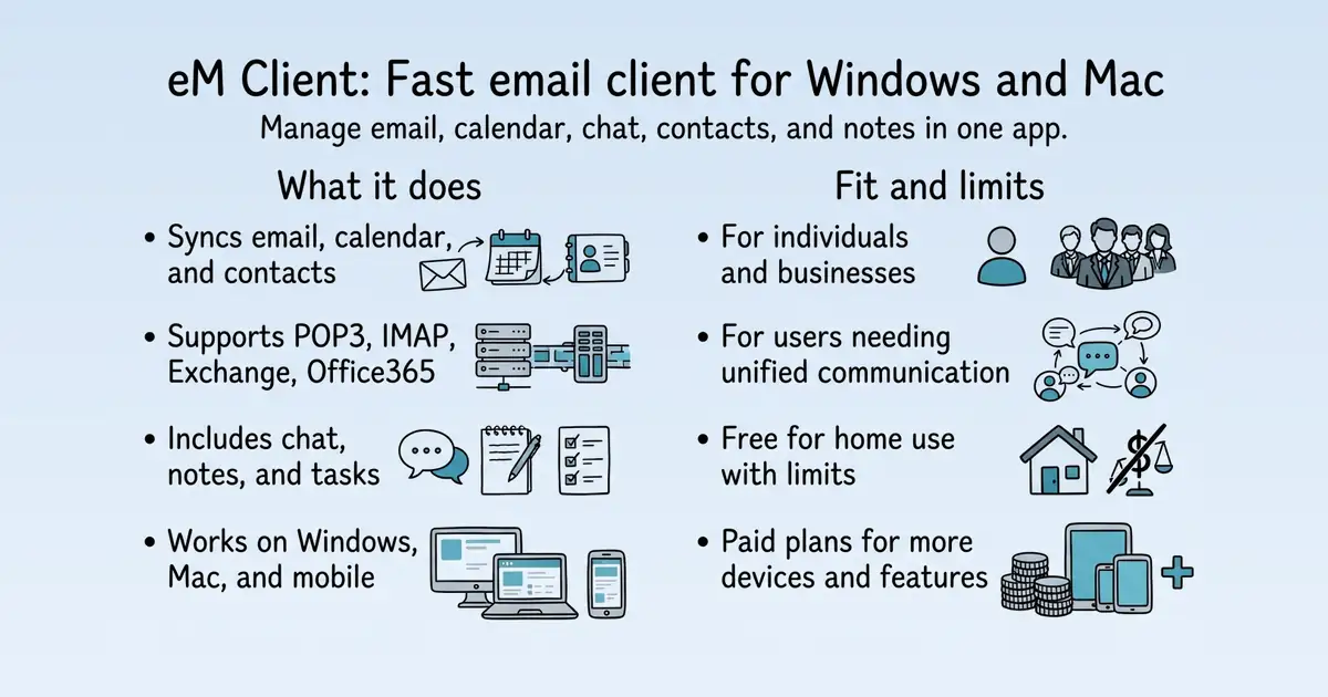eM Client at a glance