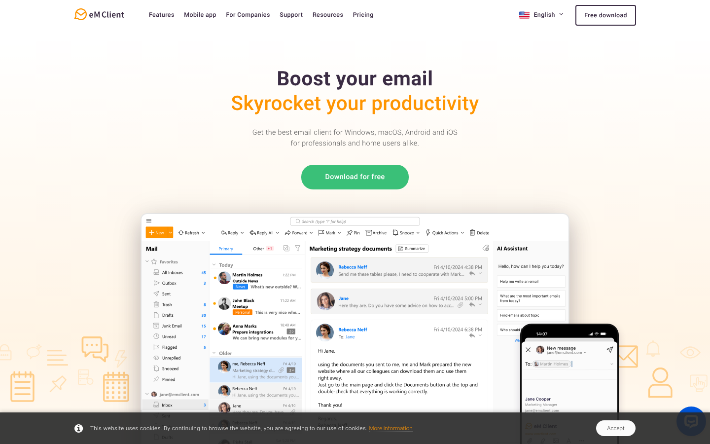 Homepage of the website, as captured