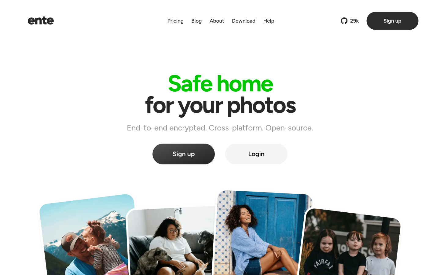 Homepage of the website, as captured