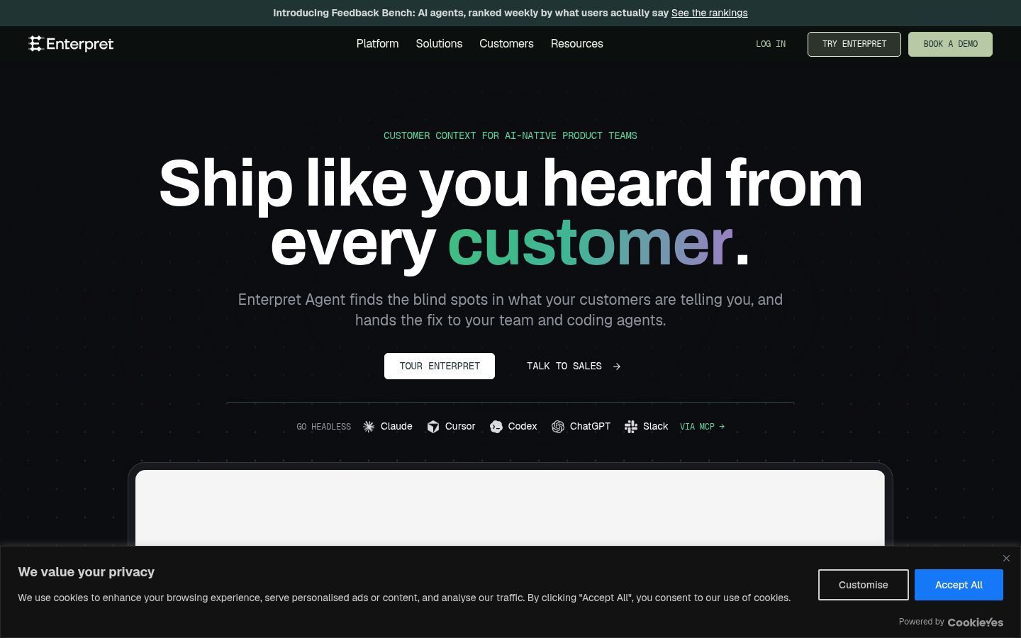 Homepage of the website, as captured