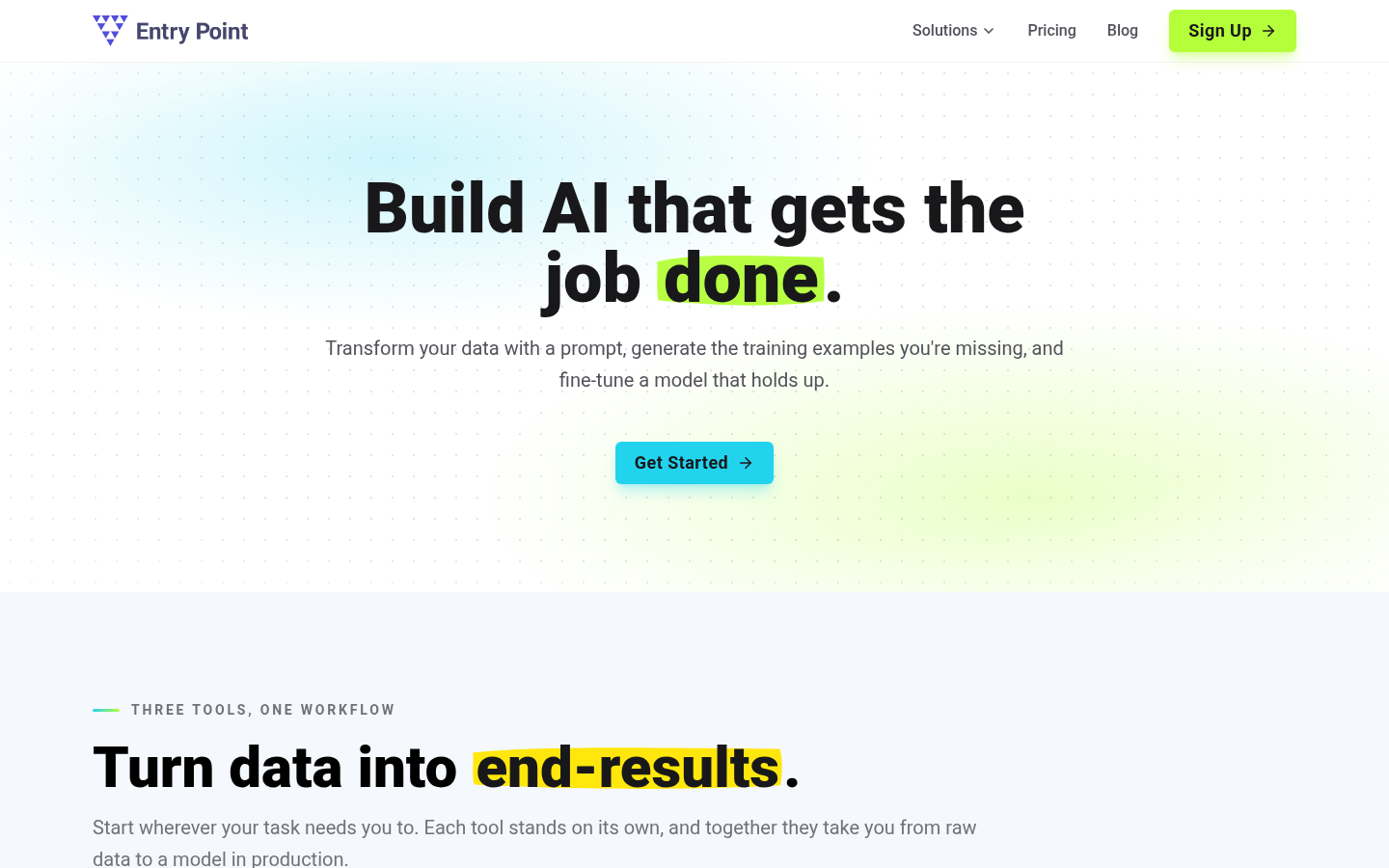 Homepage of the website, as captured