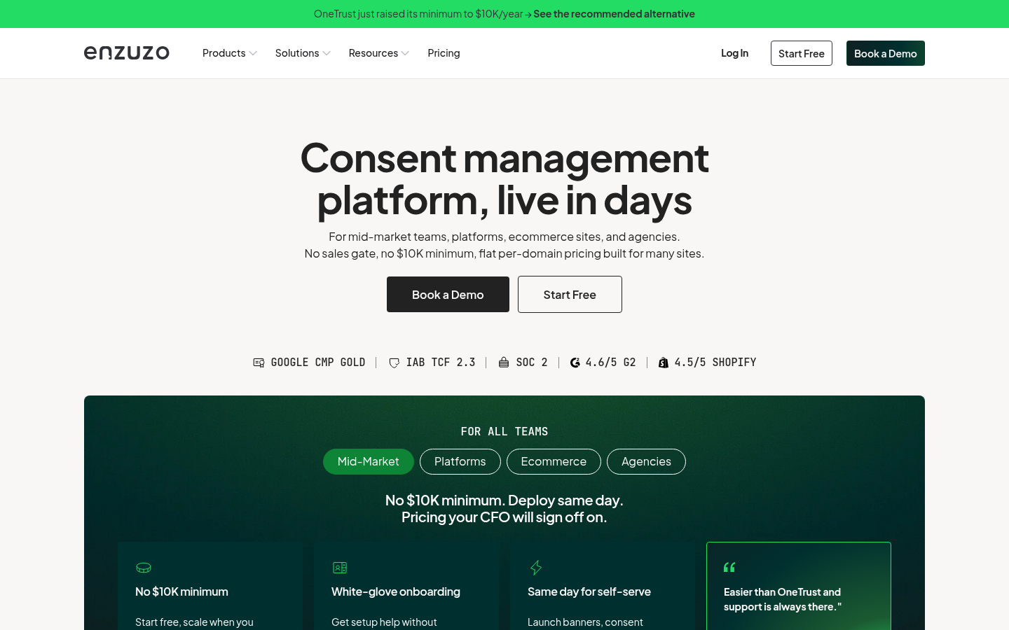 Homepage of the website, as captured