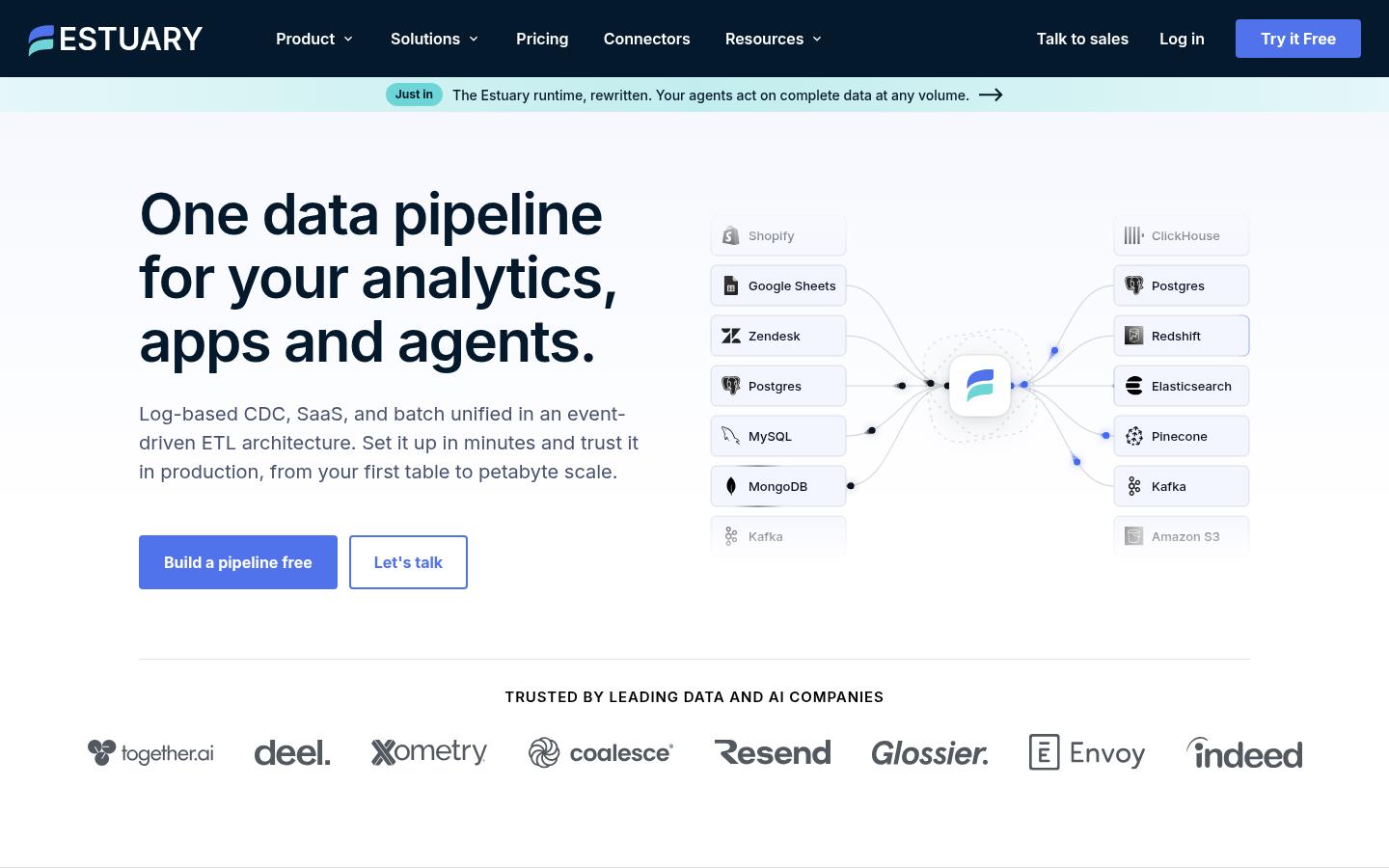 Homepage of the website, as captured