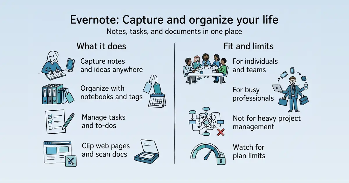Evernote at a glance