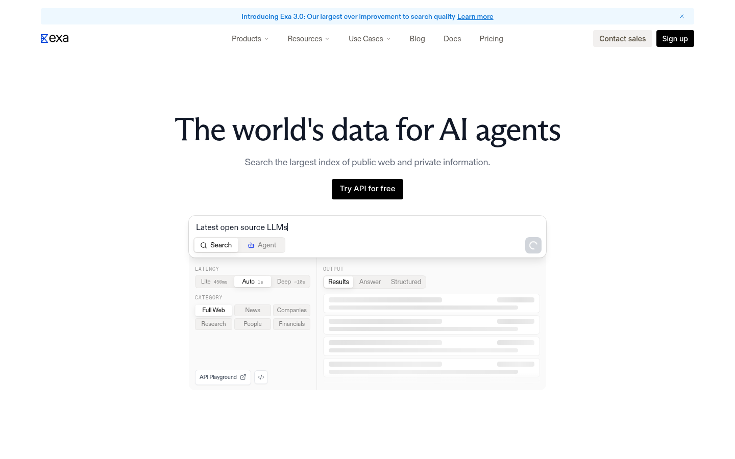 Homepage of the website, as captured