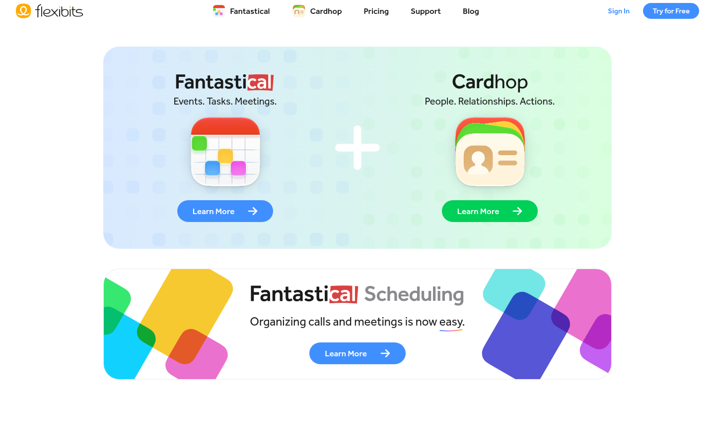Homepage of the website, as captured