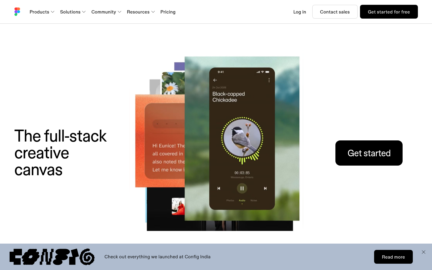 Homepage of the website, as captured