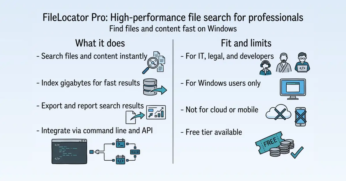 FileLocator Pro at a glance