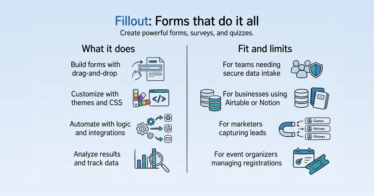 Fillout at a glance