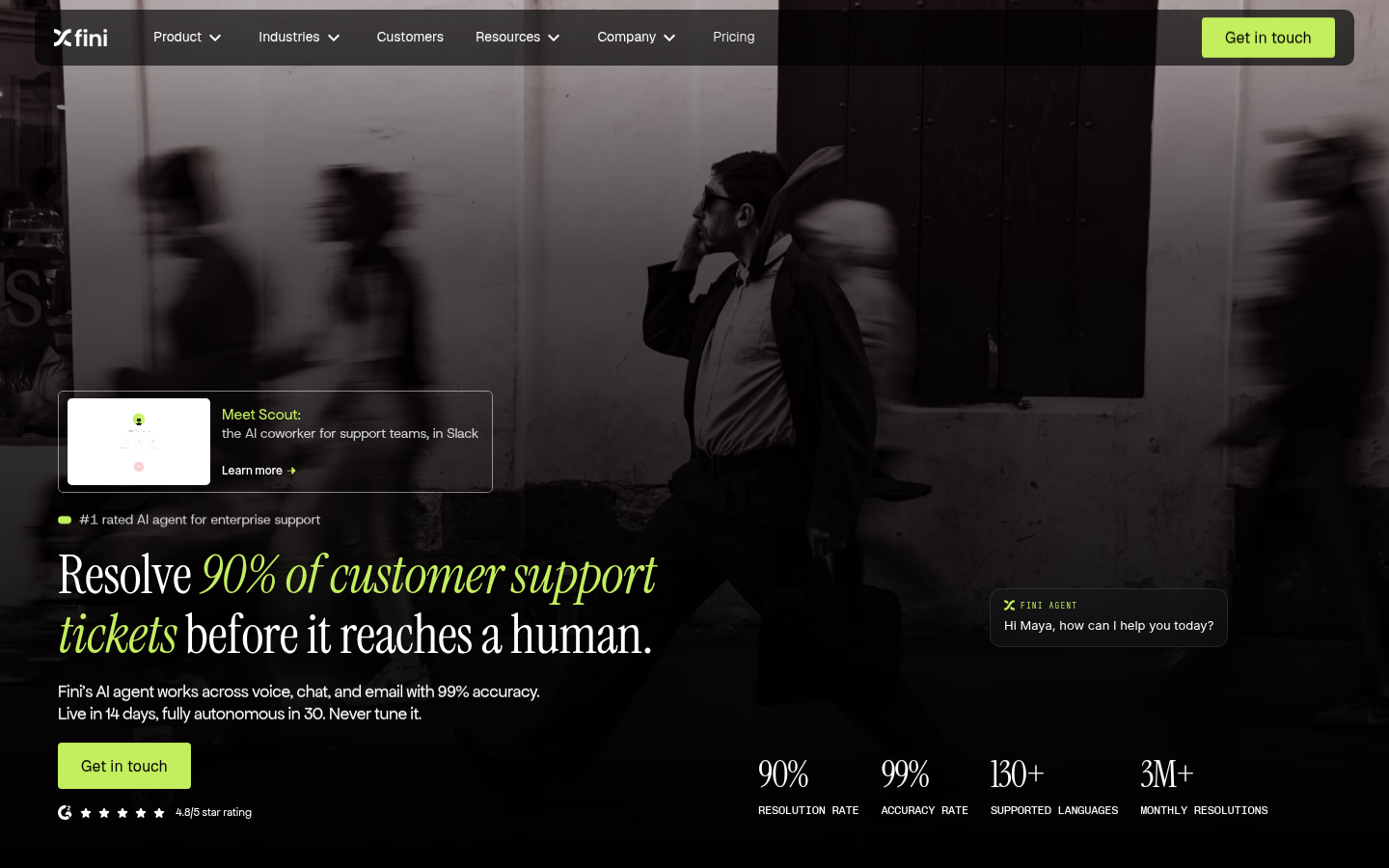 Homepage of the website, as captured