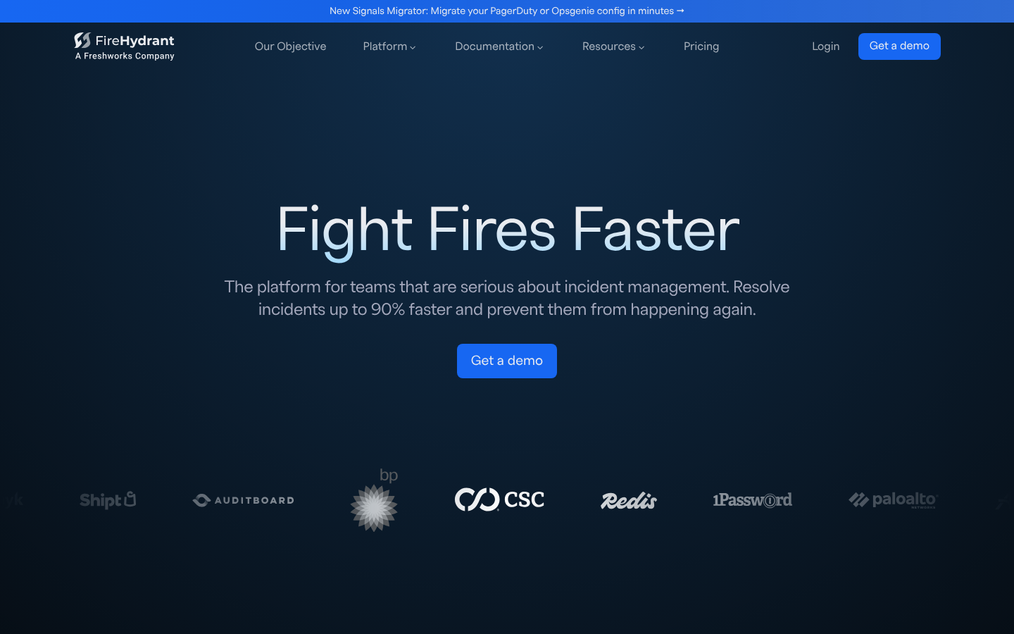 Homepage of the website, as captured