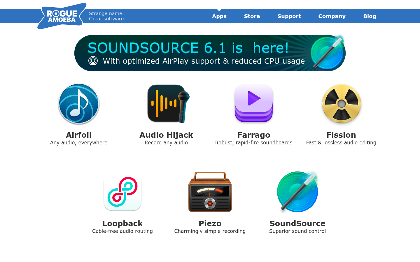 Homepage of the website, as captured