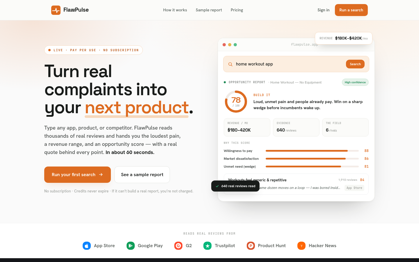 Homepage of the website, as captured