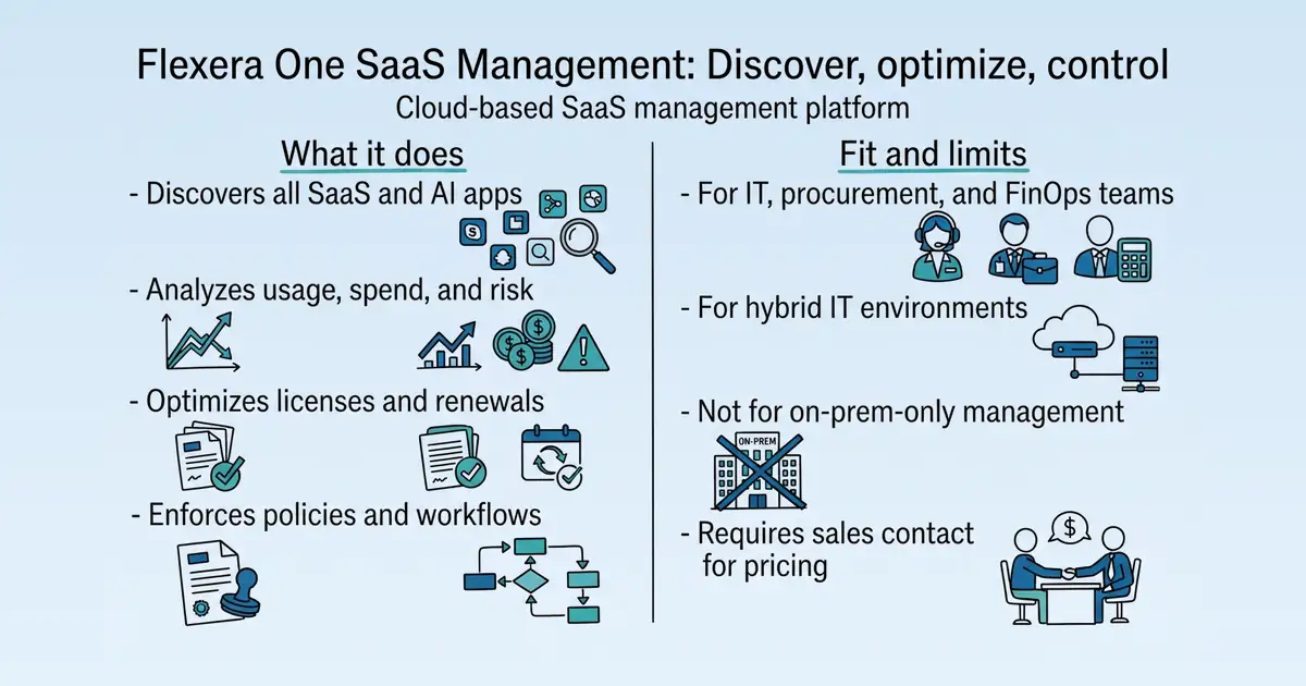 Flexera One SaaS Management at a glance