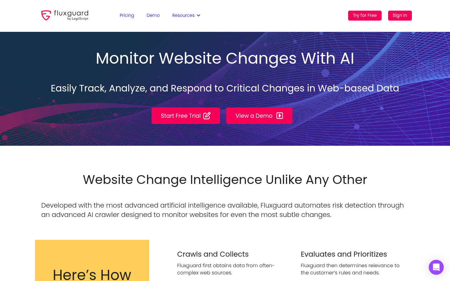 Homepage of the website, as captured