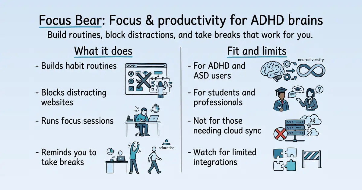 Focus Bear at a glance