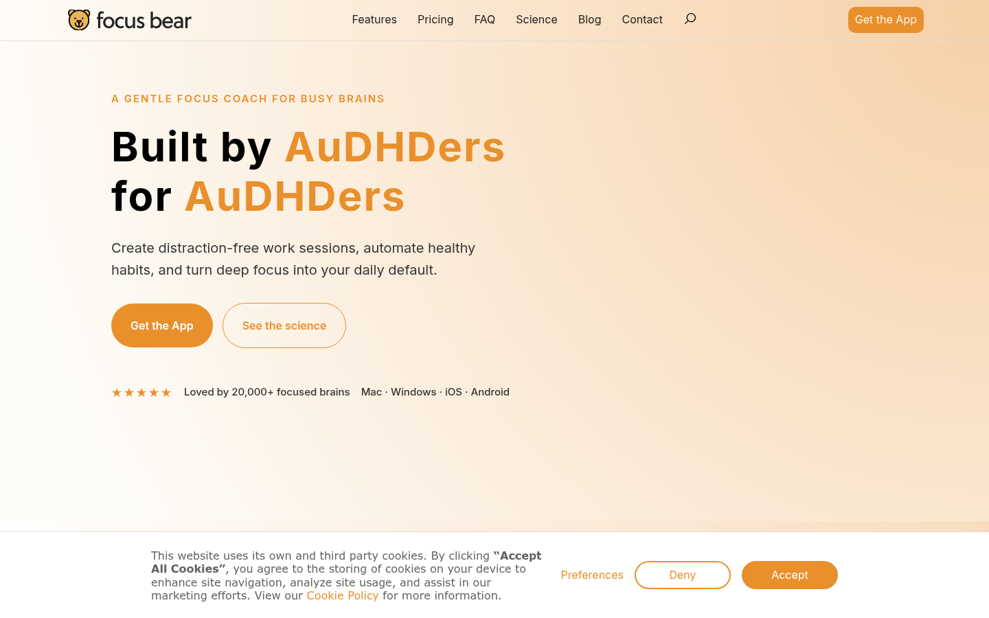 Homepage of the website, as captured
