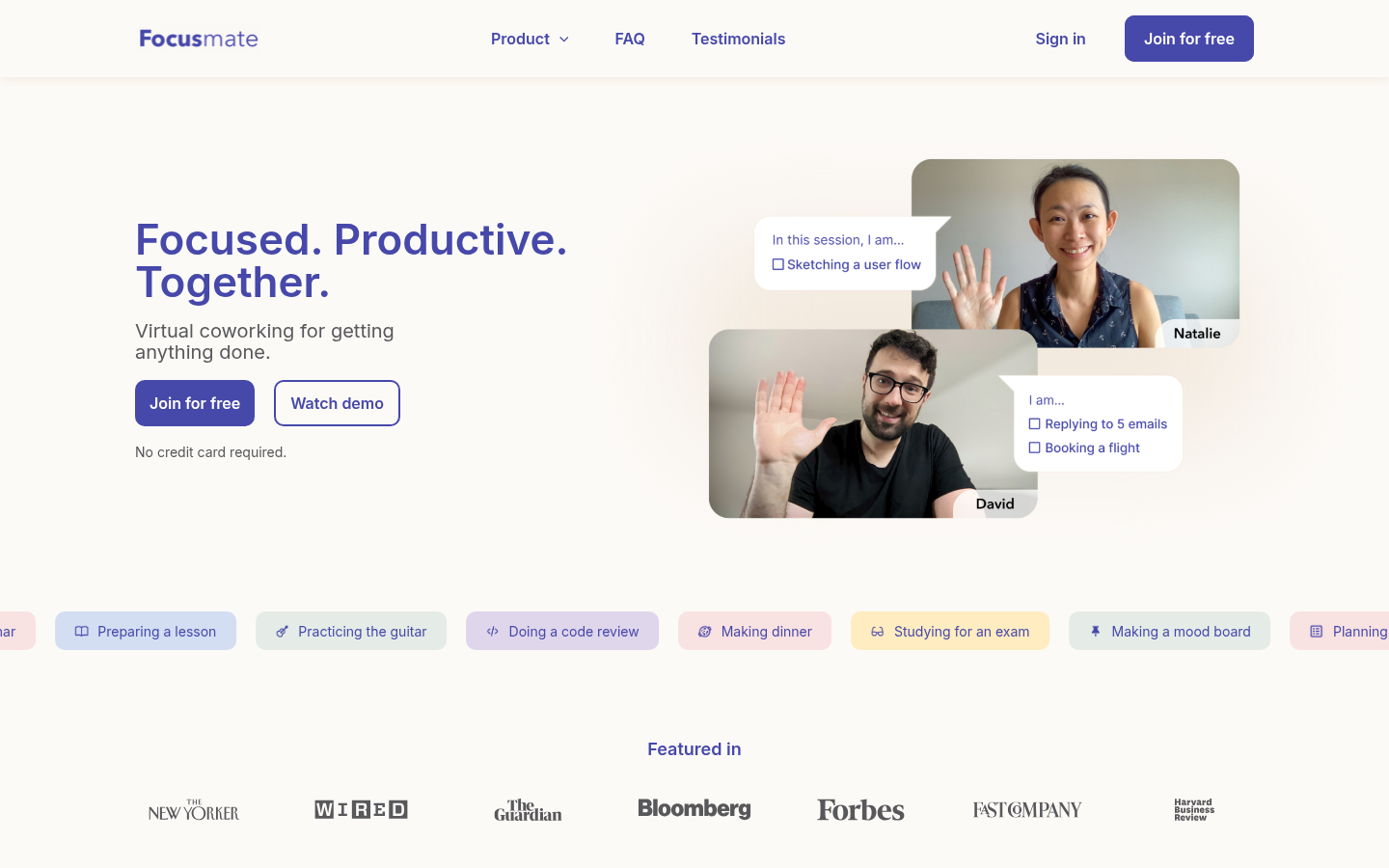 Homepage of the website, as captured