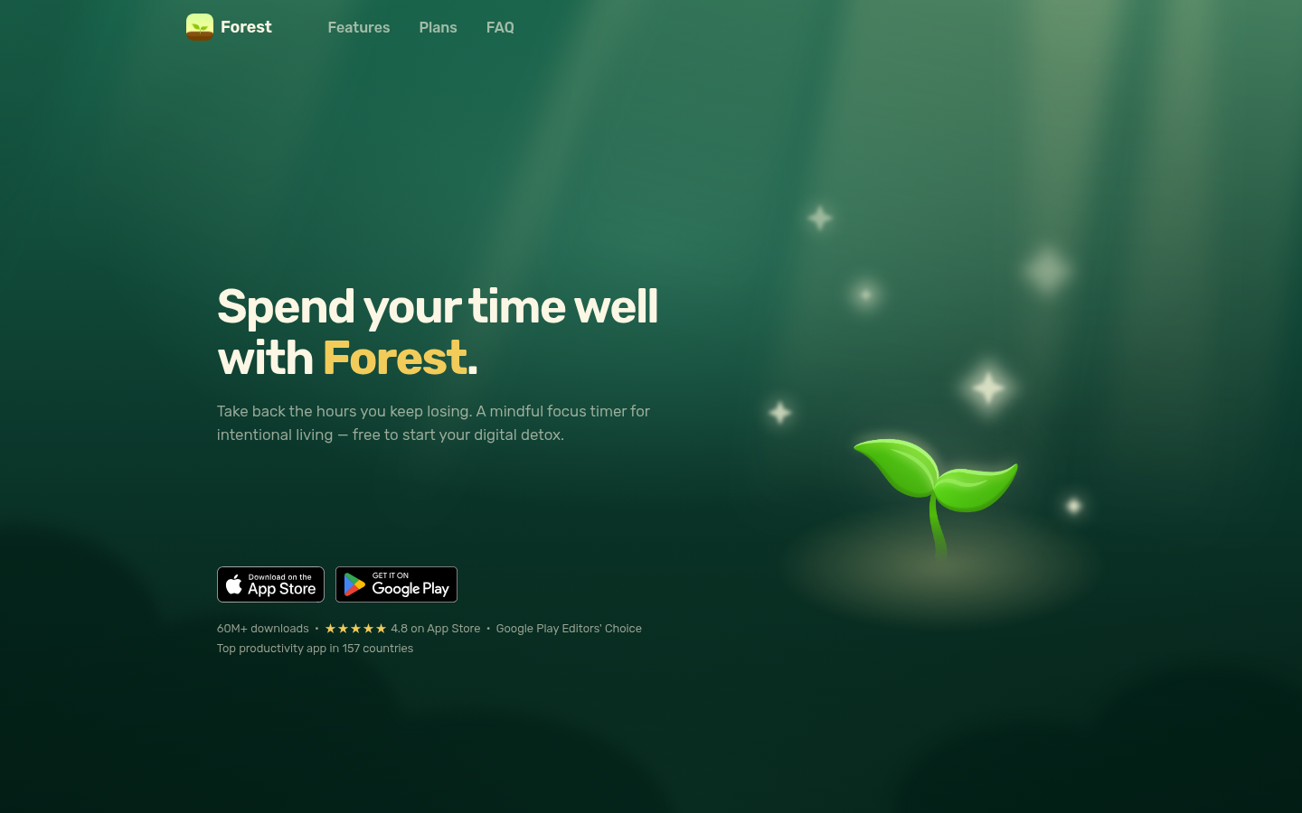 Homepage of the website, as captured