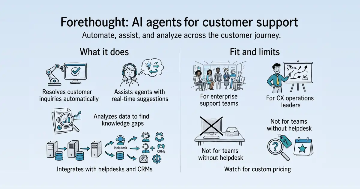 Forethought AI Agents by Zendesk at a glance
