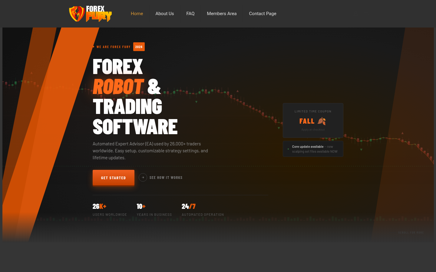Homepage of the website, as captured