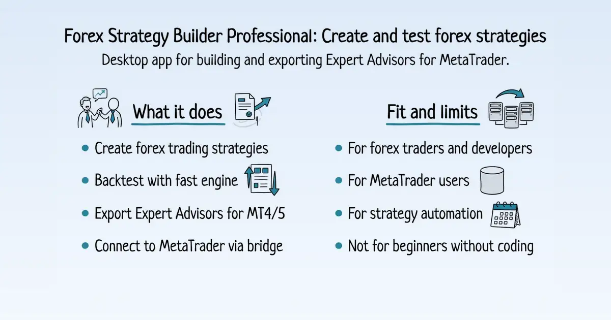 Forex Strategy Builder Professional at a glance
