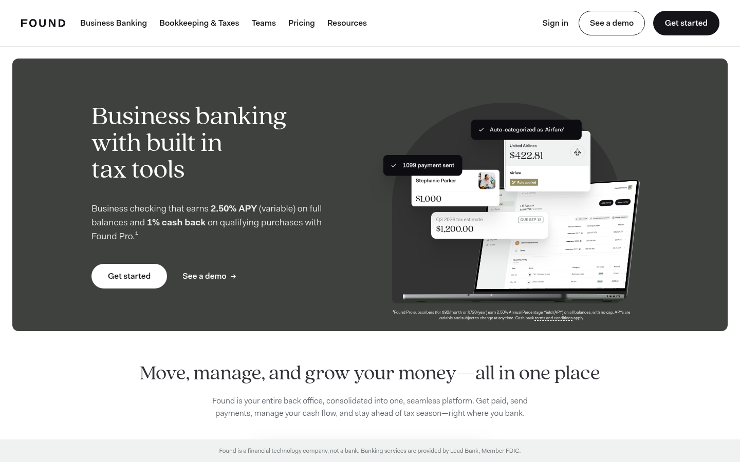 Homepage of the website, as captured