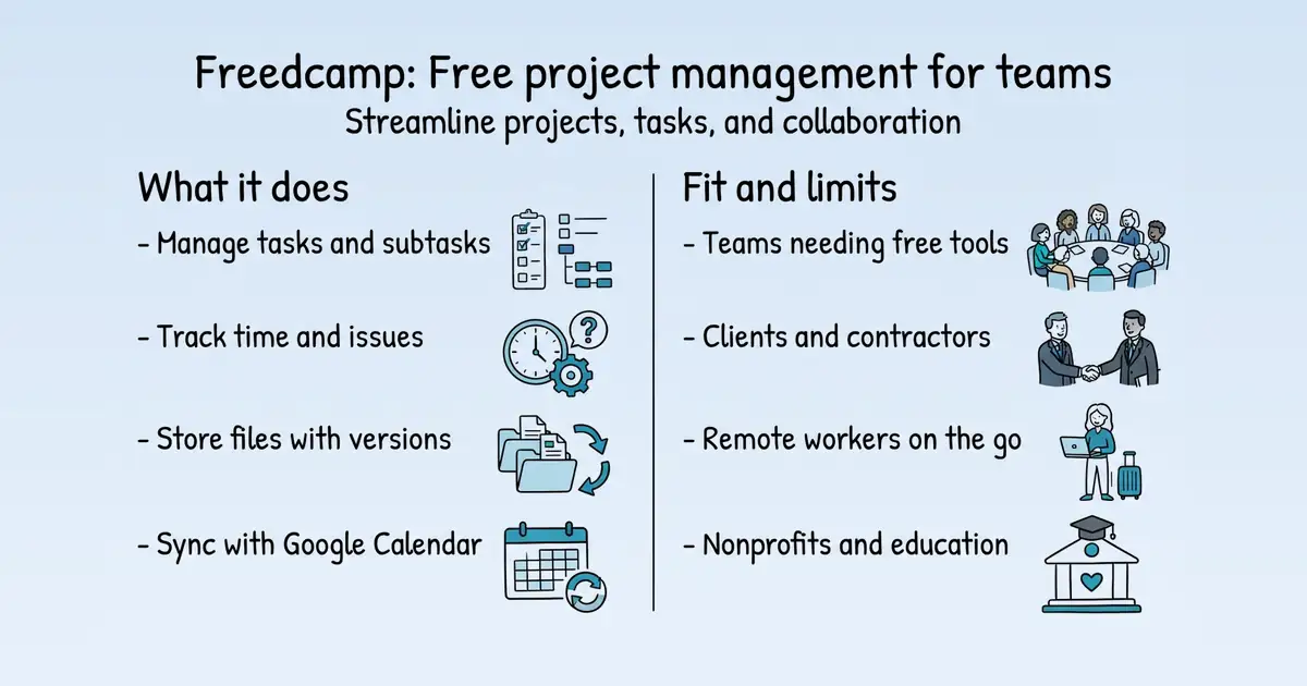 Freedcamp at a glance