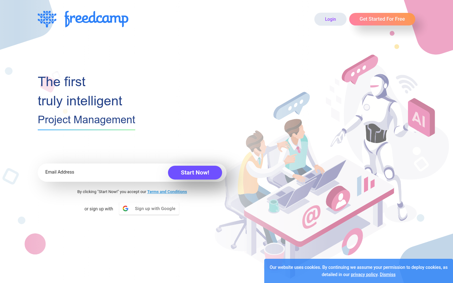 Homepage of the website, as captured