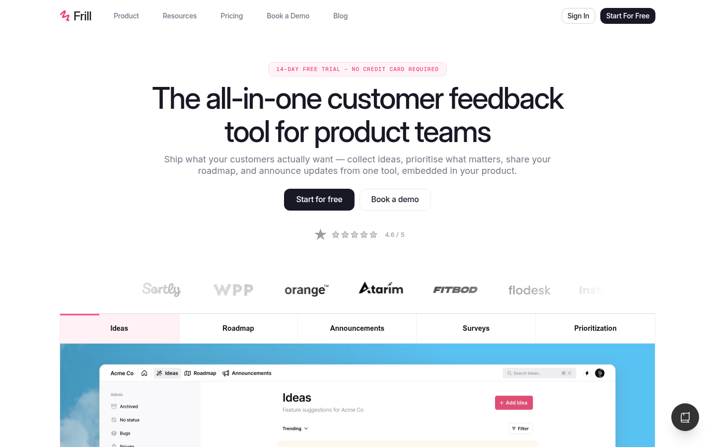 Homepage of the website, as captured
