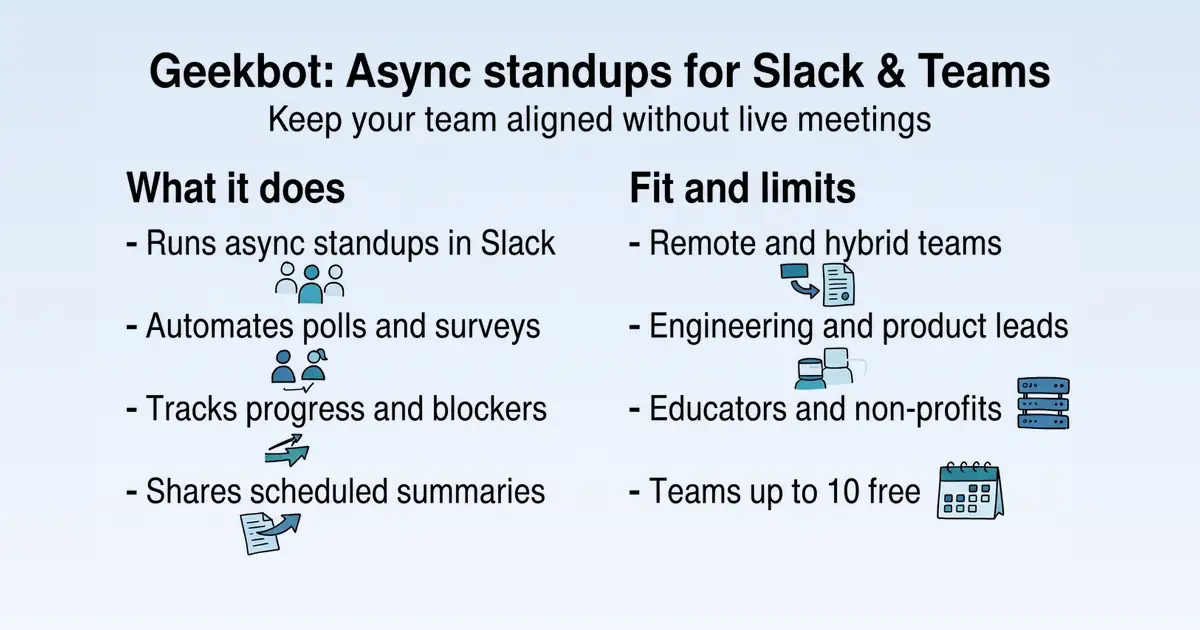 Geekbot at a glance