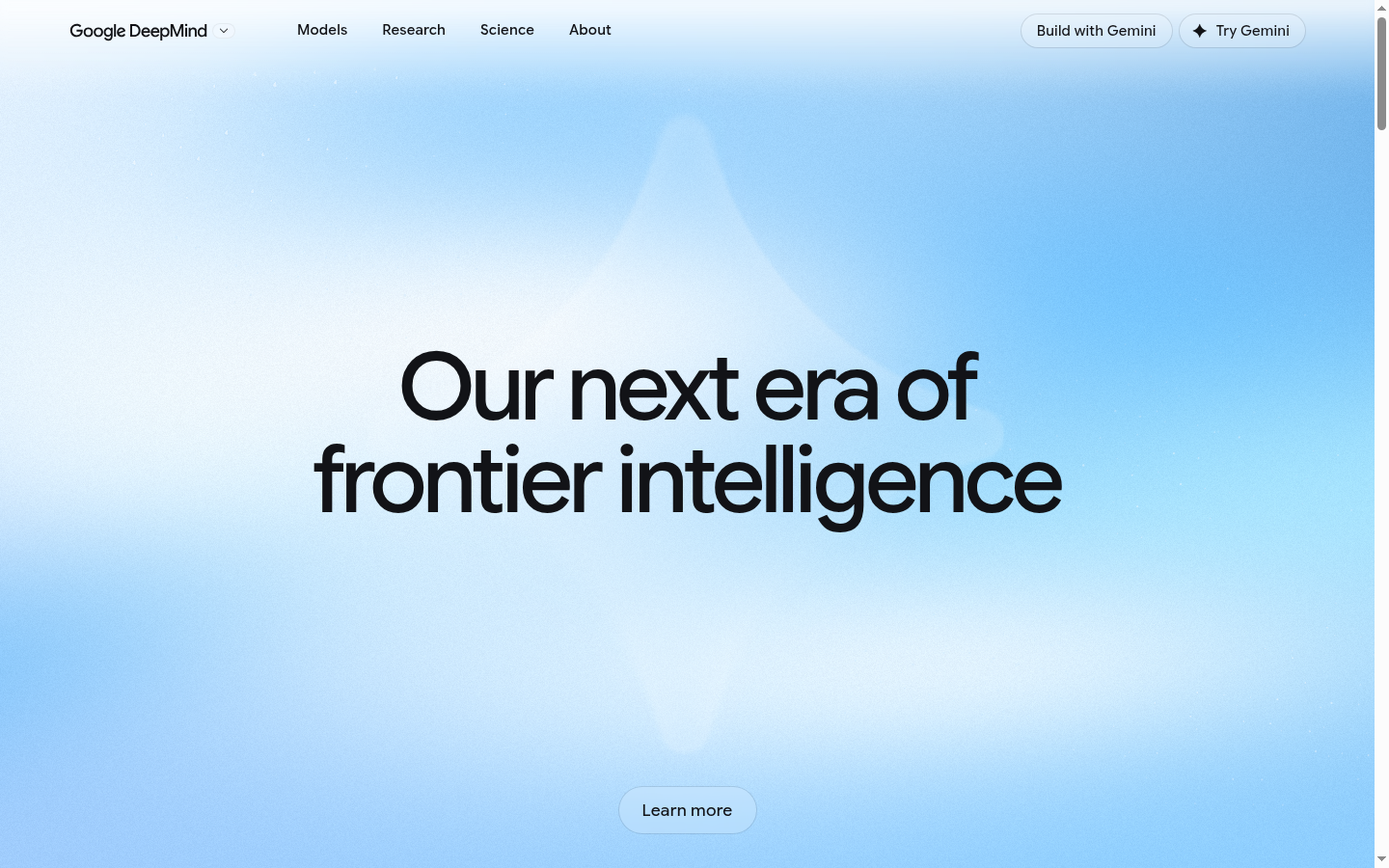 Homepage of the website, as captured