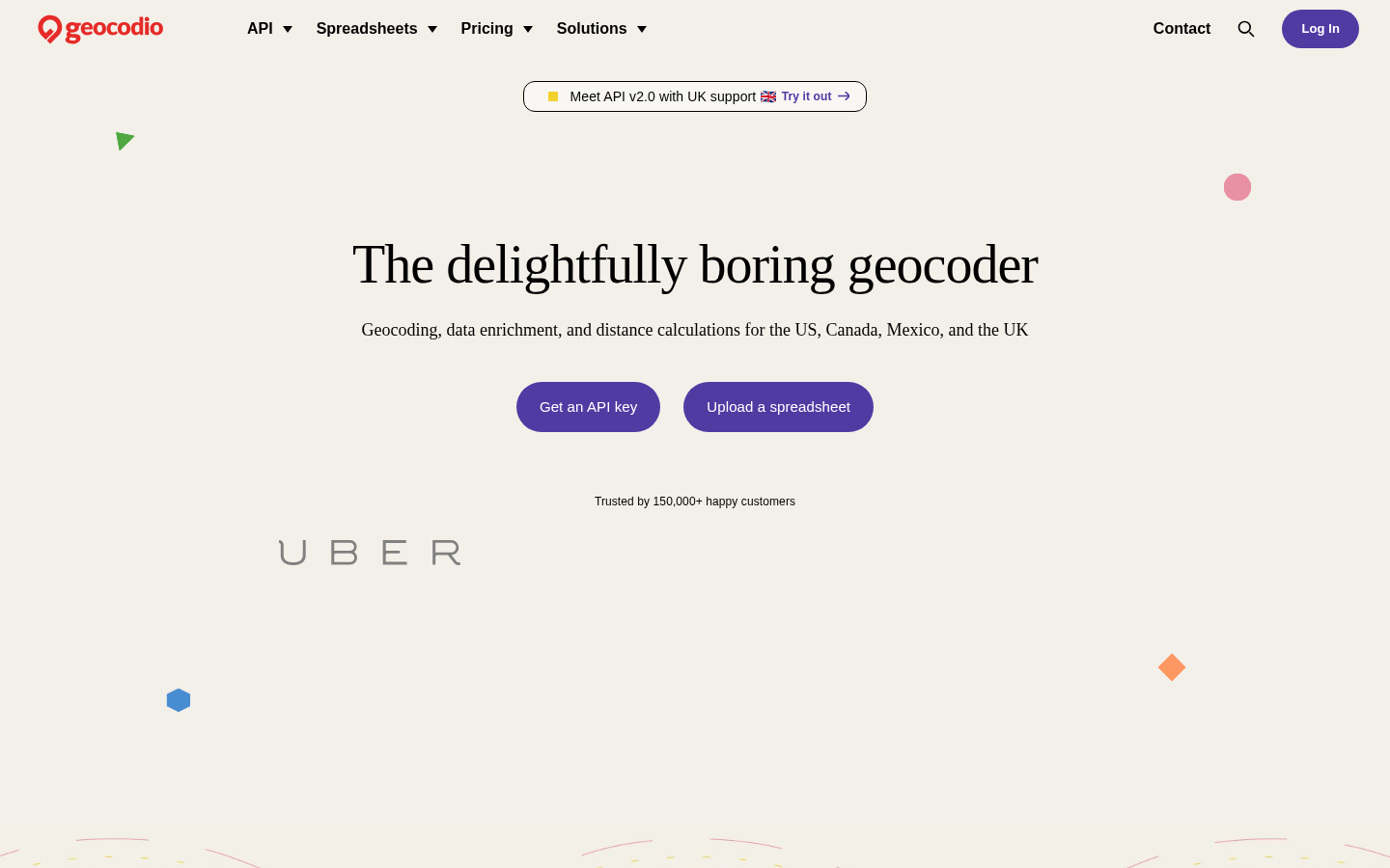 Homepage of the website, as captured