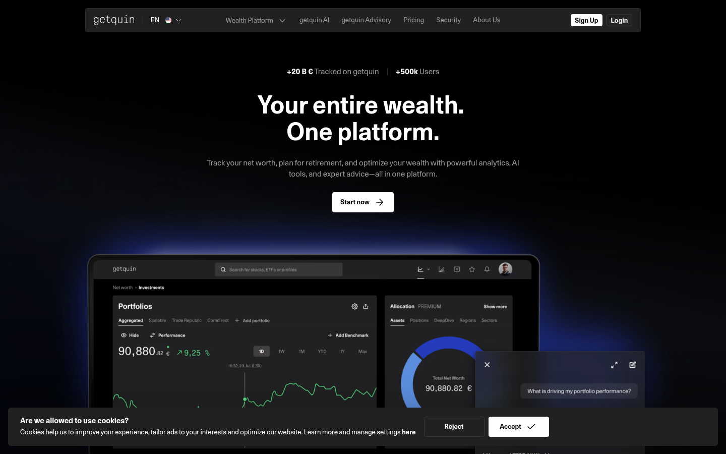 Homepage of the website, as captured