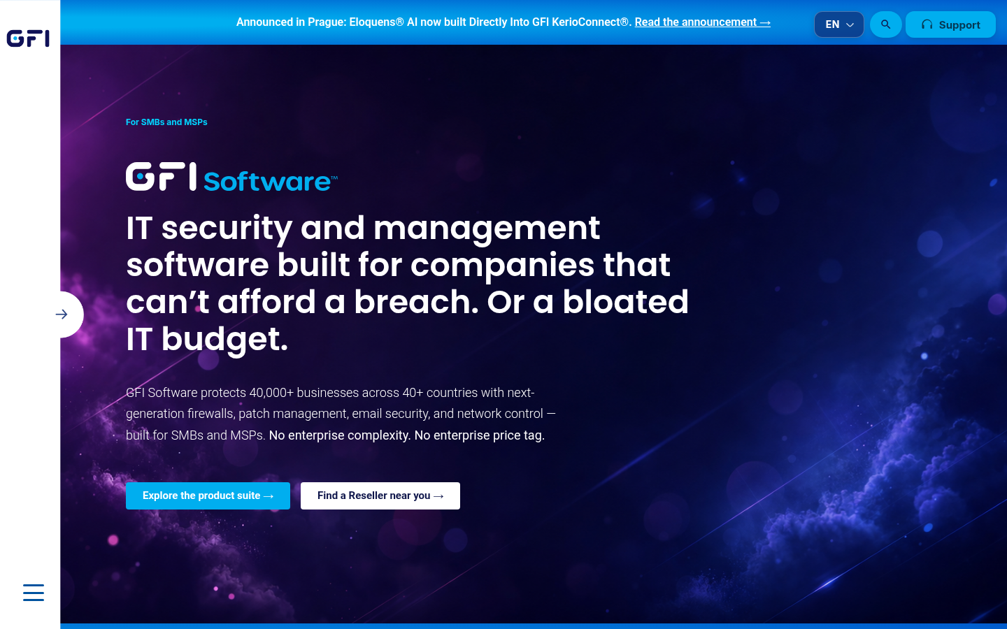 Homepage of the website, as captured