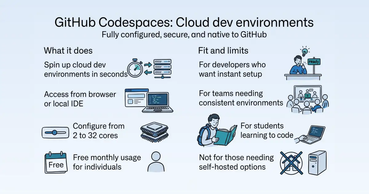 GitHub Codespaces at a glance