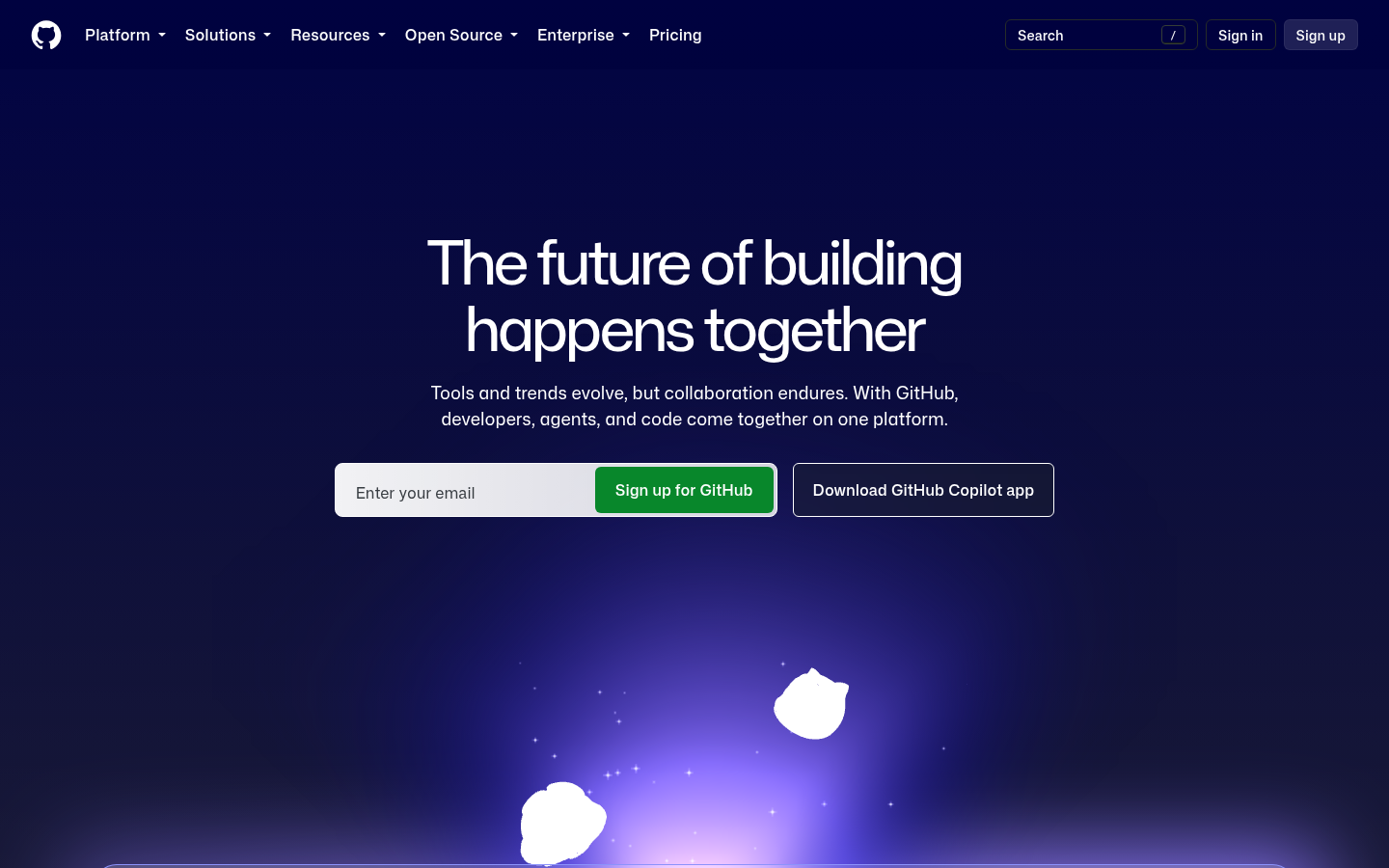 Homepage of the website, as captured