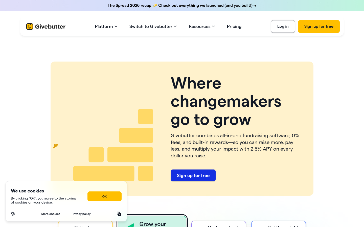 Homepage of the website, as captured