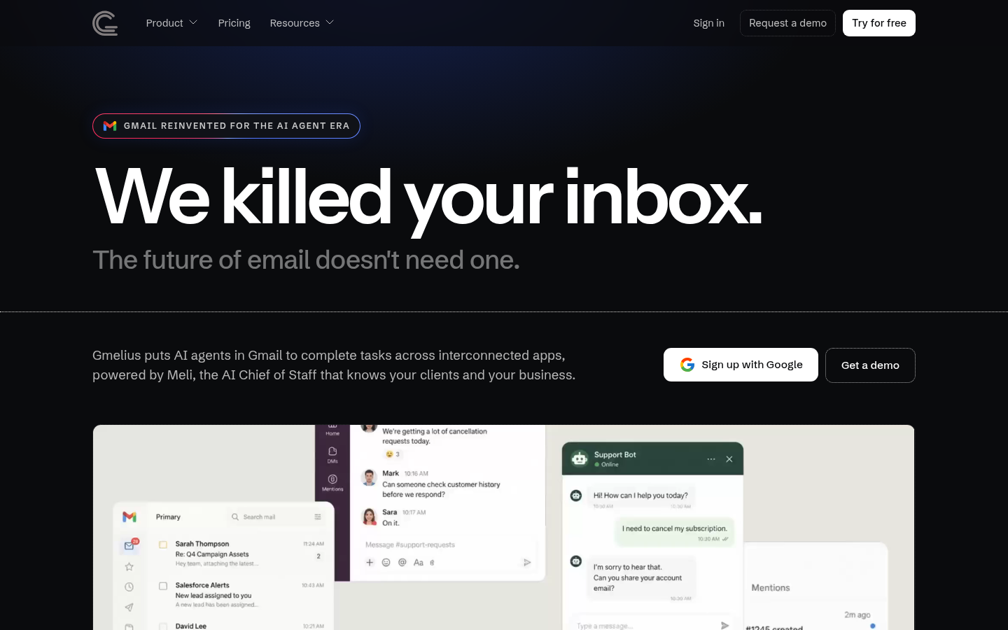 Homepage of the website, as captured