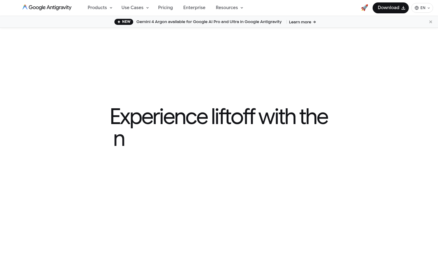 Homepage of the website, as captured