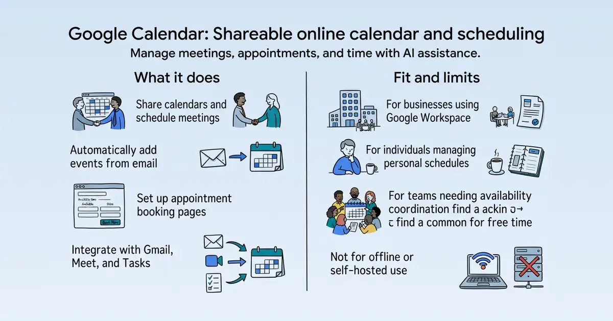 Google Calendar at a glance