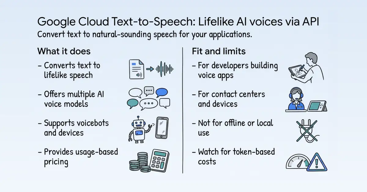 Google Cloud Text-to-Speech at a glance