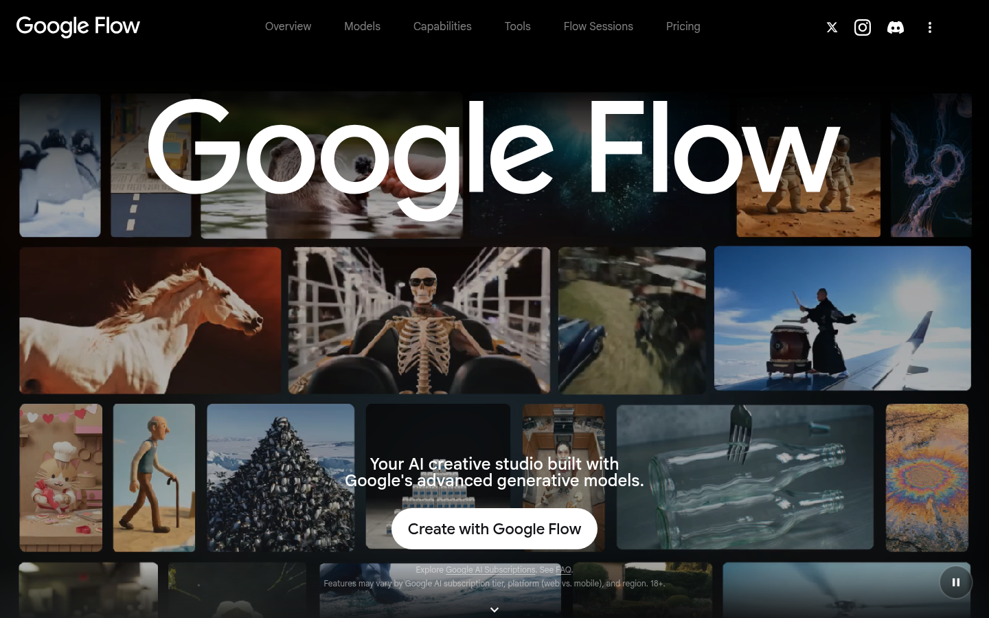 Homepage of the website, as captured