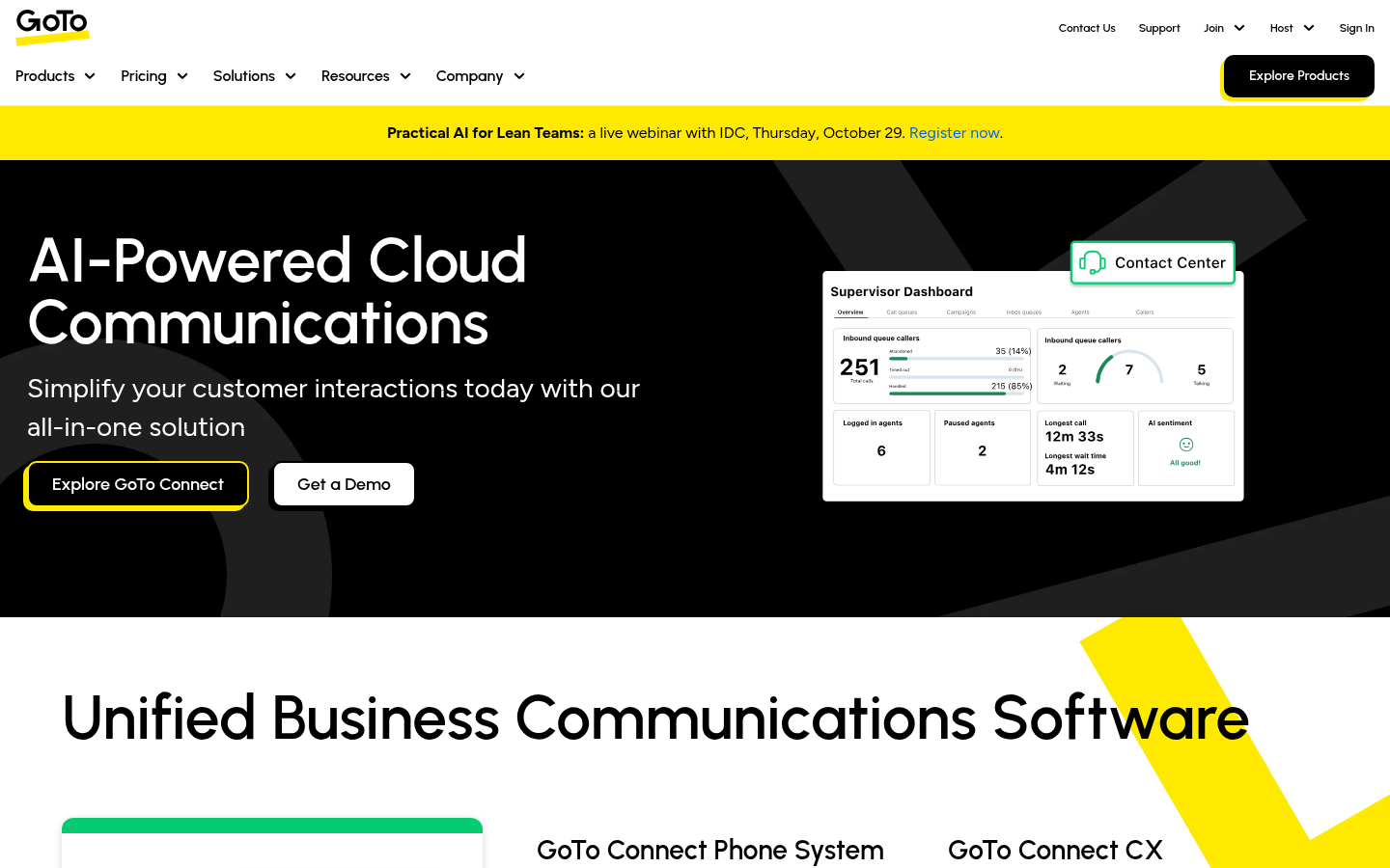 Homepage of the website, as captured
