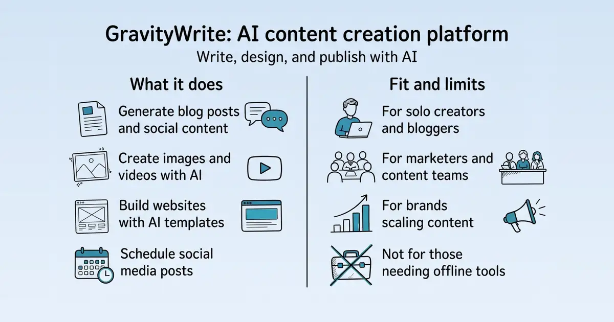 GravityWrite at a glance