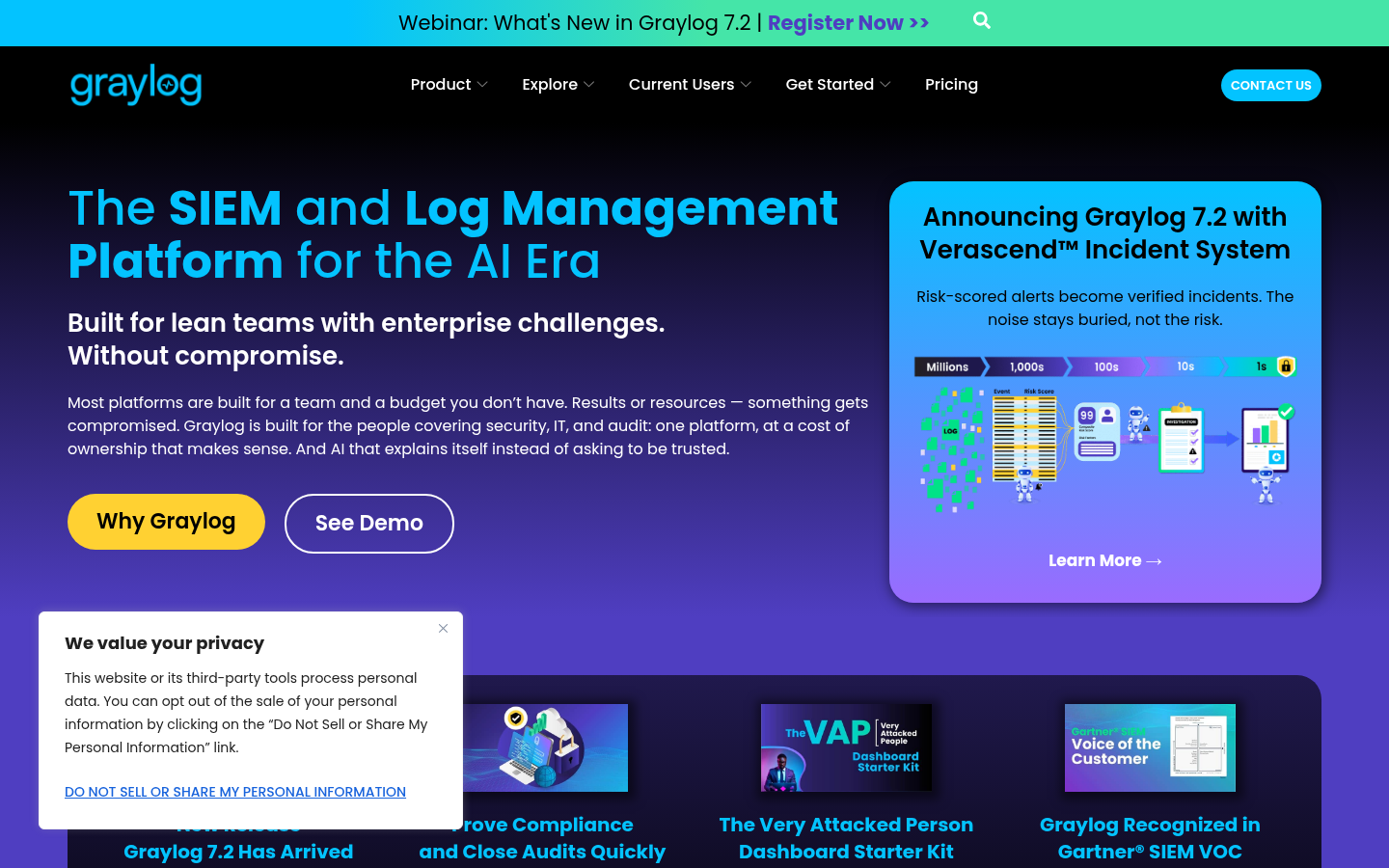 Homepage of the website, as captured