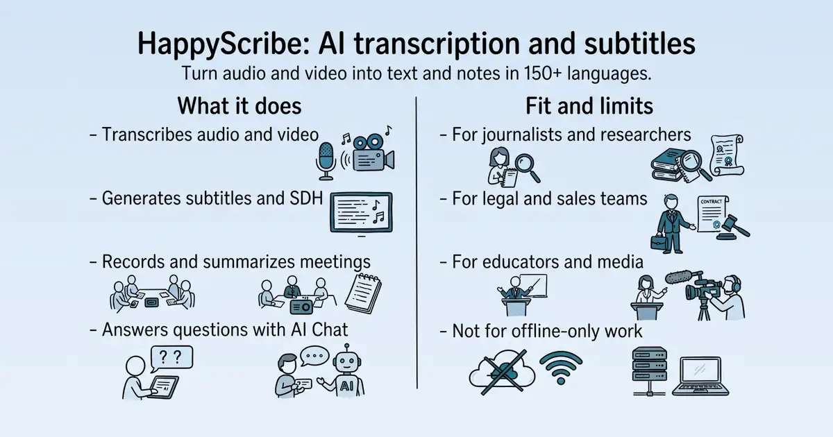 HappyScribe at a glance