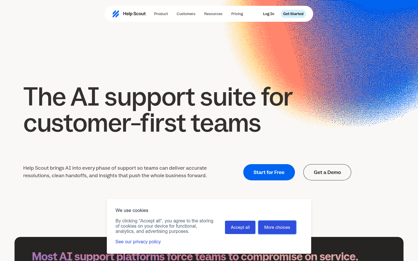 Homepage of the website, as captured