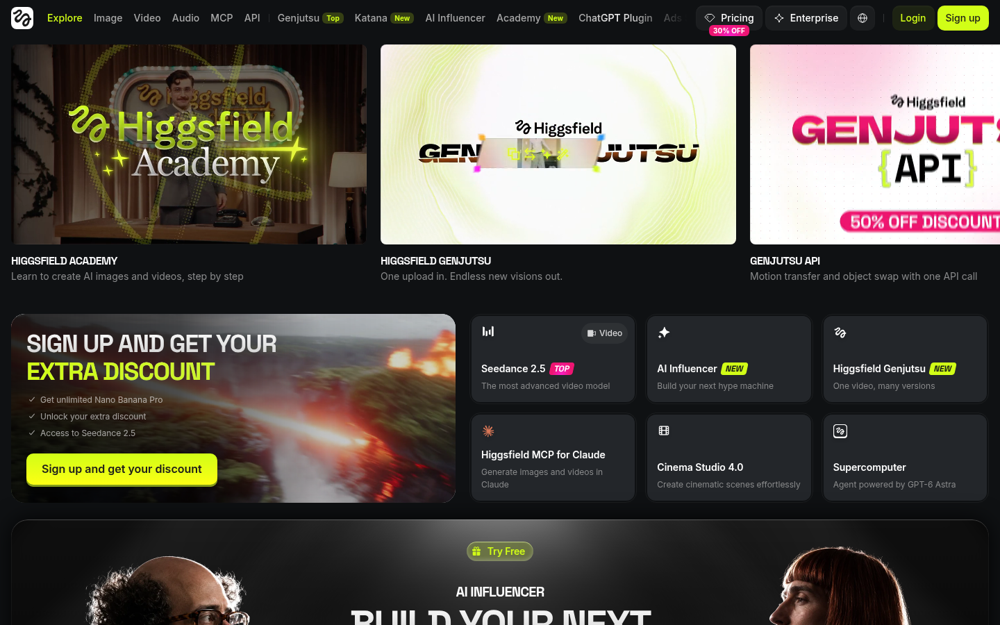 Homepage of the website, as captured